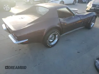 1972 Chevrolet Corvette with VIN 1Z37K2S525523, listed as a Copart auction lot 74986234 with 44,725 mi miles and Salvage title. Bid and sale history available at DreamBid. Image 3.