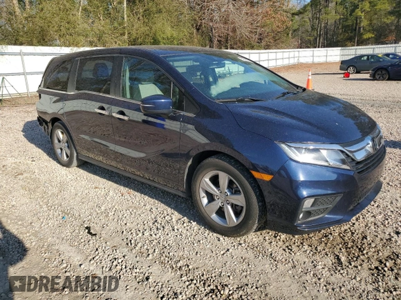 2020 Honda Odyssey EX-L with VIN 5FNRL6H73LB054188, listed as a Copart auction lot 48288055 with 58,047 mi miles and Salvage Title. Bid and sale history available at carsss.com. Image 4.