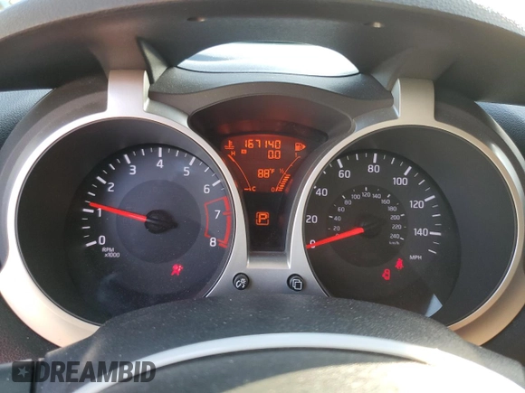 2014 Nissan Juke Nismo with VIN JN8AF5MR6ET451548, listed as a Copart auction lot 43838395 with 167,140 mi miles and Salvage Title. Bid and sale history available at DreamBid. Image 9.