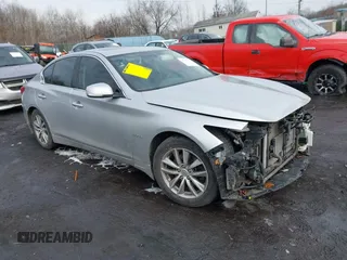 2014 Infiniti Q50 Hybrid Premium with VIN JN1AV7AR9EM700727, listed as a IAAI auction lot 41461433 with 169,882 mi miles. Bid and sale history available at carsss.com. Image 1.