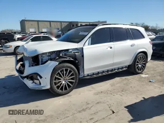 2025 Mercedes-Benz GLS with VIN 4JGFF5KEXSB300520, listed as a Copart auction lot 85600354 with 273 mi miles and Salvage Title. Bid and sale history available at carsss.com. Image 1.