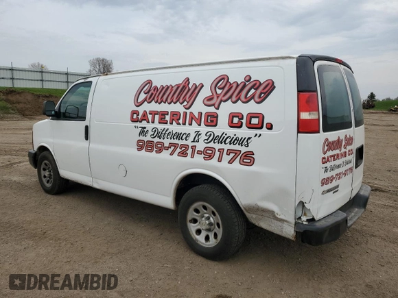 2012 Chevrolet Express Cargo Van with VIN 1GCSGAFX9C1111708, listed as a Copart auction lot 54794345 with 258,344 mi miles and Clean Title. Bid and sale history available at carsss.com. Image 2.