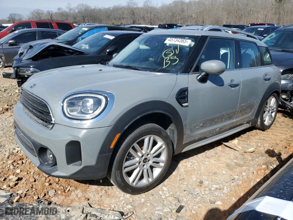 2022 MINI Countryman Cooper with VIN WMZ43BR08N3N69532, listed as a Copart auction lot 45734365 with 61,954 mi miles and Salvage Title. Bid and sale history available at carsss.com. Image 1.