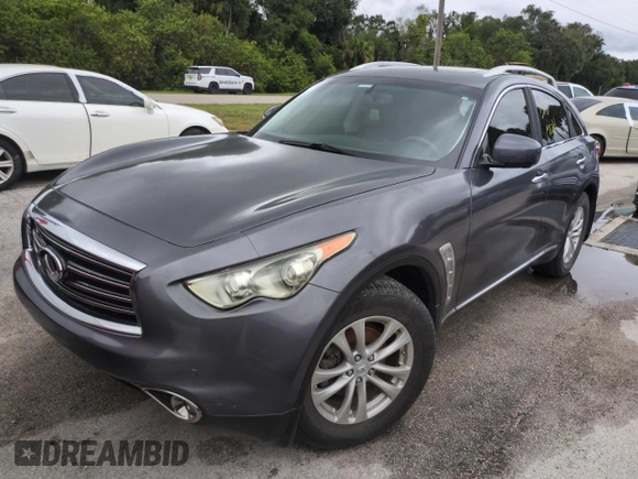 2012 Infiniti FX35 with VIN JN8AS1MU7CM120316, listed as a Copart auction lot 75073144 with 0 mi miles and Salvage Title. Bid and sale history available at carsss.com. Image 1.