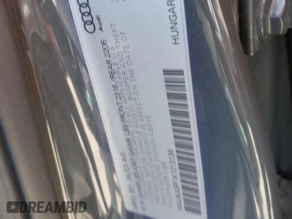 2019 Audi A3 Sedan Premium with VIN WAUAUGFF1K1013136, listed as a Copart auction lot 48603865 with 69,977 mi miles and Salvage Title. Bid and sale history available at carsss.com. Image 12.