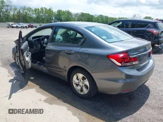 2013 Honda Civic LX with VIN 19XFB2F53DE041982, listed as a IAAI auction lot 42356828 with 127,350 mi miles and . Bid and sale history available at DreamBid. Image 3.