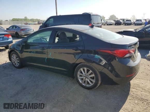 2015 Hyundai Elantra SE with VIN 5NPDH4AE3FH560618, listed as a Copart auction lot 56199255 with 43,760 mi miles and Salvage title. Bid and sale history available at DreamBid. Image 2.