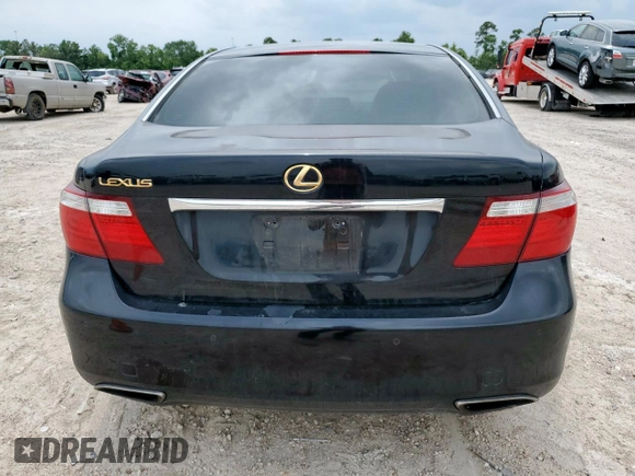 2007 Lexus LS 460 with VIN JTHBL46F675004312, listed as a Copart auction lot 59763745 with 138,575 mi miles and Salvage title. Bid and sale history available at DreamBid. Image 6.