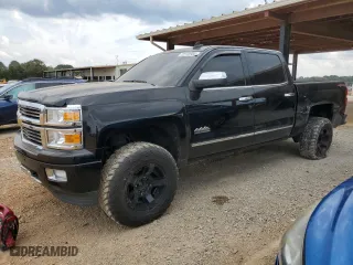 2015 Chevrolet Silverado 1500 High Country with VIN 3GCUKTEJXFG536182, listed as a Copart auction lot 72272584 with 143,071 mi miles and Salvage Title. Bid and sale history available at carsss.com. Image 1.
