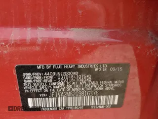 2016 Subaru WRX STI с VIN JF1VA2M62G9816376, выставлен на аукционе Copart как лот 57463645 с пробегом 81 830 миль миль и Списание • Salvage title. История ставок и продаж доступна на DreamBid. Изображение 12.