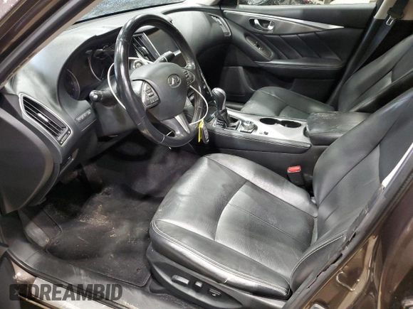 2015 Infiniti Q50 Premium with VIN JN1BV7AP3FM336311, listed as a Copart auction lot 56193875 with 110,984 mi miles and Salvage title. Bid and sale history available at DreamBid. Image 7.