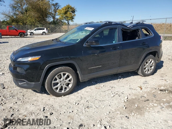 2018 Jeep Cherokee Latitude Plus with VIN 1C4PJLLXXJD557028, listed as a Copart auction lot 76671214 with 105,459 mi miles and Salvage Title. Bid and sale history available at carsss.com. Image 1.