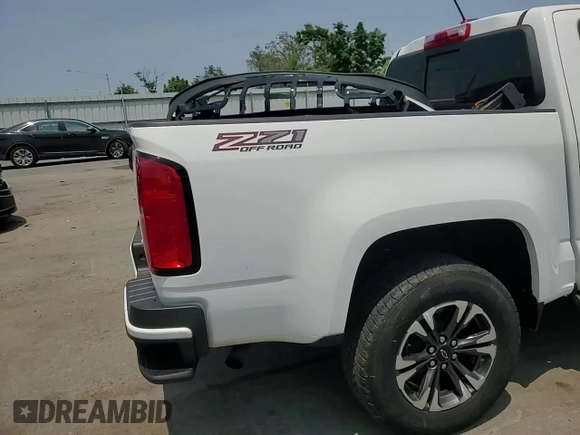2021 Chevrolet Colorado 4WD Z71 with VIN 1GCGTDENXM1157360, listed as a Copart auction lot 59585985 with 53,156 mi miles and Salvage title. Bid and sale history available at DreamBid. Image 14.