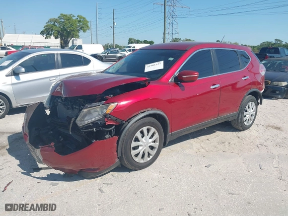 2015 Nissan Rogue SV with VIN KNMAT2MT9FP592090, listed as a IAAI auction lot 41901627 with 57,429 mi miles. Bid and sale history available at carsss.com. Image 17.