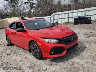 2017 Honda Civic Hatchback EX with VIN SHHFK7H5XHU217712, listed as a Copart auction lot 45846145 with 54,017 mi miles and Salvage Title. Bid and sale history available at carsss.com. Image 10.