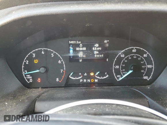 2021 Ford Transit Cargo with VIN 1FTBW9C87MKA79870, listed as a Copart auction lot 86796564 with 54,831 mi miles and Salvage Title. Bid and sale history available at DreamBid. Image 9.
