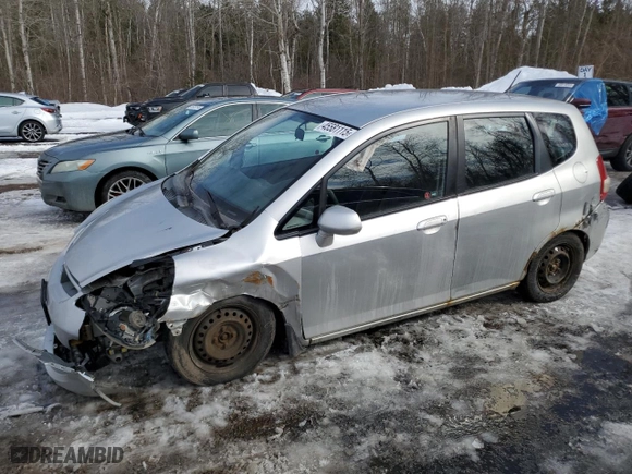 2007 Honda Fit with VIN JHMGD38417S812786, listed as a Copart auction lot 45581115 with 0 mi miles and Salvage Title. Bid and sale history available at carsss.com. Image 1.