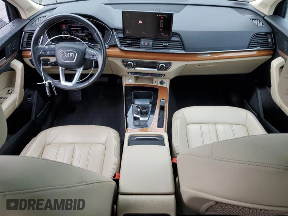 2021 Audi Q5 Premium Plus z VIN WA1BAAFY3M2071111, wystawiony jako Copart lot #53867725 z przebiegiem 43 416 mil mil oraz Szkoda całkowita • Salvage title. Historia ofert i sprzedaży dostępna na DreamBid. Obrazek 8.