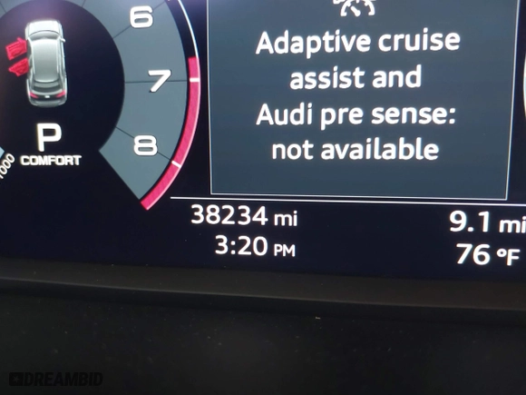 2022 Audi Q3 S line Premium Plus with VIN WA1EECF34N1048557, listed as a IAAI auction lot 41758015 with 38,234 mi miles. Bid and sale history available at carsss.com. Image 7.