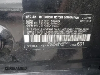 2014 Mitsubishi Lancer ES with VIN JA32X2HU2EU021261, listed as a Copart auction lot 63845494 with 44,714 mi miles and Salvage Title. Bid and sale history available at DreamBid. Image 12.