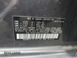 2019 Subaru Impreza Special Sports with VIN 4S3GTAM6XK3751876, listed as a Copart auction lot 58803805 with 22,818 mi miles and Salvage title. Bid and sale history available at DreamBid. Image 12.