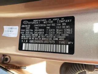 2020 Hyundai NEXO Limited z VIN KM8J84A69LU007979, wystawiony jako Copart lot #69345064 z przebiegiem 21 640 mil mil oraz Szkody całkowita. Historia ofert i sprzedaży dostępna na DreamBid. Obrazek 13.