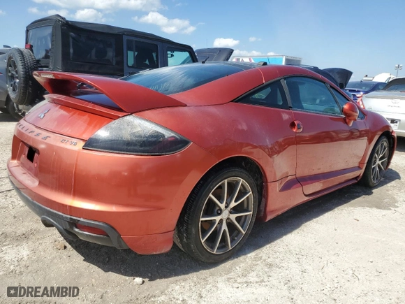 2011 Mitsubishi Eclipse GT with VIN 4A31K3DT7BE001444, listed as a Copart auction lot 74344294 with 0 mi miles and Salvage Title. Bid and sale history available at carsss.com. Image 3.