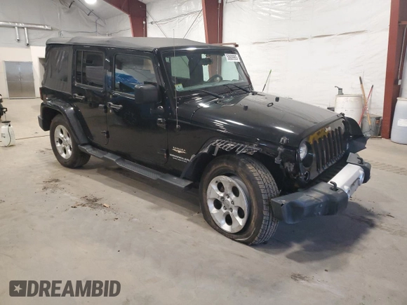 2015 Jeep Wrangler Unlimited Sahara with VIN 1C4BJWEG5FL611521, listed as a Copart auction lot 50609985 with 207,473 mi miles and Salvage Title. Bid and sale history available at carsss.com. Image 4.