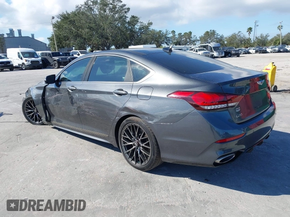 2020 Genesis G80 3.8L with VIN KMTFN4JE9LU332627, listed as a IAAI auction lot 41155598 with 70,070 mi miles. Bid and sale history available at carsss.com. Image 3.