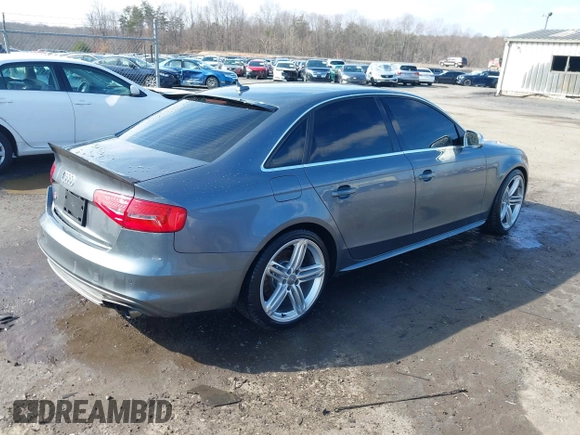 2014 Audi S4 Premium Plus with VIN WAUBGAFLXEA075296, listed as a IAAI auction lot 41527234 with 113,191 mi miles. Bid and sale history available at carsss.com. Image 4.
