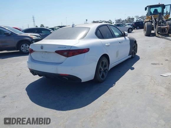 2018 Alfa Romeo Giulia with VIN ZARFAEBNXJ7566002, listed as a IAAI auction lot 41681991 with 23,167 mi miles. Bid and sale history available at carsss.com. Image 4.