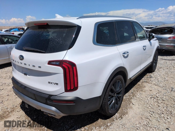 2021 Kia Telluride SX with VIN 5XYP5DHC2MG176084, listed as a Copart auction lot 58782485 with 55,863 mi miles and Salvage title. Bid and sale history available at DreamBid. Image 3.