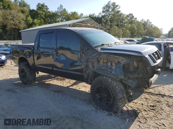 2012 Nissan Titan SV with VIN 1N6BA0EC0CN316317, listed as a Copart auction lot 57576905 with 113,323 mi miles and Salvage title. Bid and sale history available at DreamBid. Image 4.
