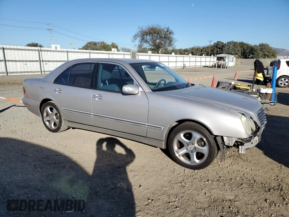 2002 Mercedes-Benz E-Class with VIN WDBJF65J82B478924, listed as a Copart auction lot 87767635 with 154,377 mi miles and Salvage Title. Bid and sale history available at carsss.com. Image 4.