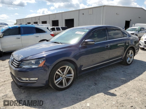 2014 Volkswagen Passat SEL Premium with VIN 1VWCN7A32EC018096, listed as a Copart auction lot 56972805 with 118,515 mi miles and Non repairable. Bid and sale history available at DreamBid. Image 1.