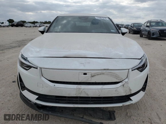 2024 Polestar 2 with VIN YSMFD3KA6RL223083, listed as a Copart auction lot 77087314 with 0 mi miles and Salvage Title. Bid and sale history available at carsss.com. Image 5.