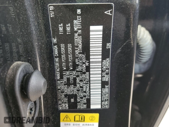 2020 Lexus RX with VIN 2T2HZMAA0LC158898, listed as a Copart auction lot 47769705 with 102,717 mi miles and Salvage Title. Bid and sale history available at carsss.com. Image 14.