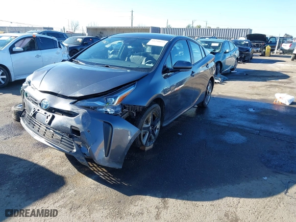 2020 Toyota Prius L Eco with VIN JTDKARFU5L3104460, listed as a IAAI auction lot 41298045 with 79,412 mi miles. Bid and sale history available at carsss.com. Image 2.