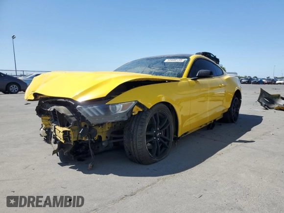 2015 Ford Mustang EcoBoost with VIN 1FA6P8TH7F5352435, listed as a Copart auction lot 55608135 with 164,847 mi miles and Clean Title. Bid and sale history available at carsss.com. Image 1.