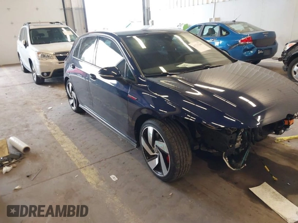 2022 Volkswagen Golf GTI S with VIN WVWG87CD5NW178683, listed as a IAAI auction lot 41711208 with 57,901 mi miles. Bid and sale history available at carsss.com. Image 1.