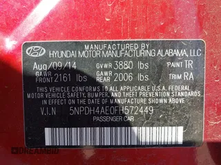 2015 Hyundai Elantra SE z VIN 5NPDH4AE0FH572449, wystawiony jako IAAI lot #42277782 z przebiegiem 128 619 mil mil oraz . Historia ofert i sprzedaży dostępna na DreamBid. Obrazek 9.