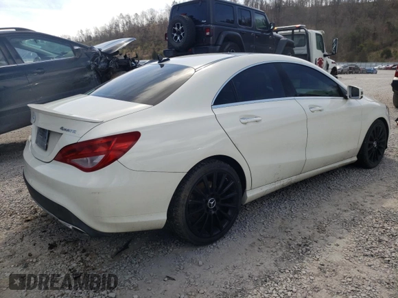2018 Mercedes-Benz CLA with VIN WDDSJ4GB6JN556618, listed as a Copart auction lot 45758763 with 58,278 mi miles. Bid and sale history available at carsss.com. Image 3.