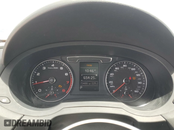 2018 Audi Q3 Premium with VIN WA1ECCFS1JR034690, listed as a Copart auction lot 55047735 with 73,488 mi miles and Salvage title. Bid and sale history available at DreamBid. Image 9.