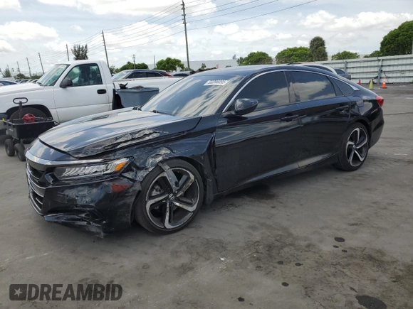 2021 Honda Accord Sport with VIN 1HGCV2F30MA014378, listed as a Copart auction lot 56096095 with 65,850 mi miles and Non repairable. Bid and sale history available at DreamBid. Image 1.