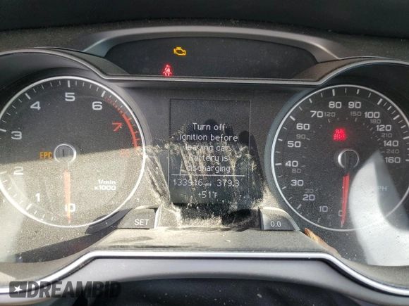 2014 Audi A4 Premium Plus with VIN WAUHFAFLXEN004590, listed as a Copart auction lot 78454804 with 133,916 mi miles and Salvage title. Bid and sale history available at DreamBid. Image 9.