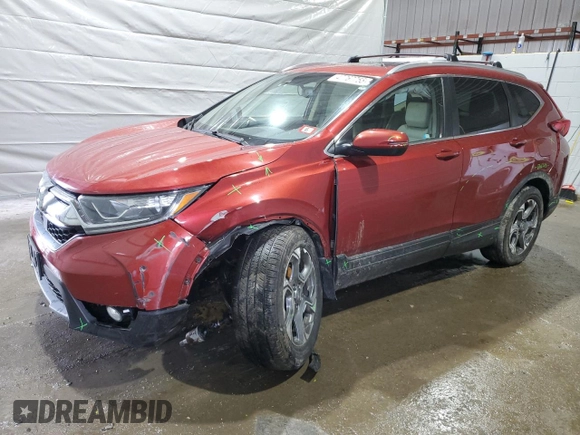 2017 Honda CR-V EX-L with VIN 5J6RW2H82HL066890, listed as a Copart auction lot 47767755 with 100,026 mi miles and Salvage Title. Bid and sale history available at carsss.com. Image 1.