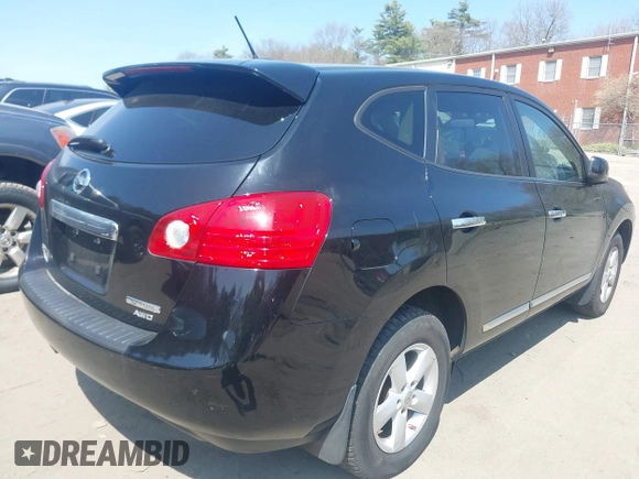 2013 Nissan Rogue S with VIN JN8AS5MV0DW601594, listed as a IAAI auction lot 42073724 with 202,238 mi miles and . Bid and sale history available at DreamBid. Image 4.