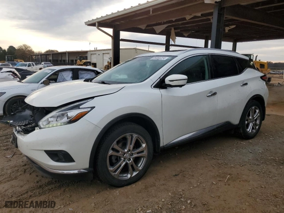 2017 Nissan Murano Platinum with VIN 5N1AZ2MH4HN175755, listed as a Copart auction lot 85065224 with 113,135 mi miles and Salvage Title. Bid and sale history available at carsss.com. Image 1.