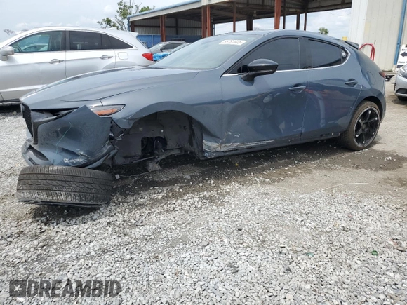 2021 Mazda 3 Premium Plus with VIN JM1BPBNY8M1348692, listed as a Copart auction lot 55781945 with 35,110 mi miles and Salvage Title. Bid and sale history available at DreamBid. Image 1.