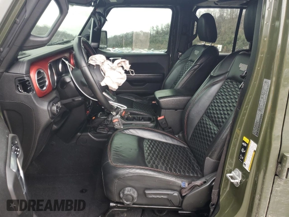 2021 Jeep Wrangler Unlimited Rubicon with VIN 1C4JJXFM3MW555919, listed as a Copart auction lot 81666124 with 51,188 mi miles and Salvage Title. Bid and sale history available at carsss.com. Image 7.